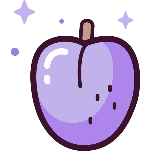 Plum diet food and restaurant fruit icon Plum diet food and restaurant fruit icon