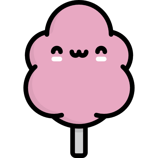 Cotton candy girly icons sweet food and restaurant icon