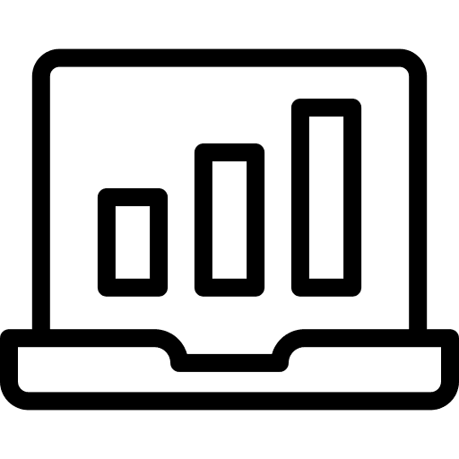 Bar chart analysis business and finance business icon