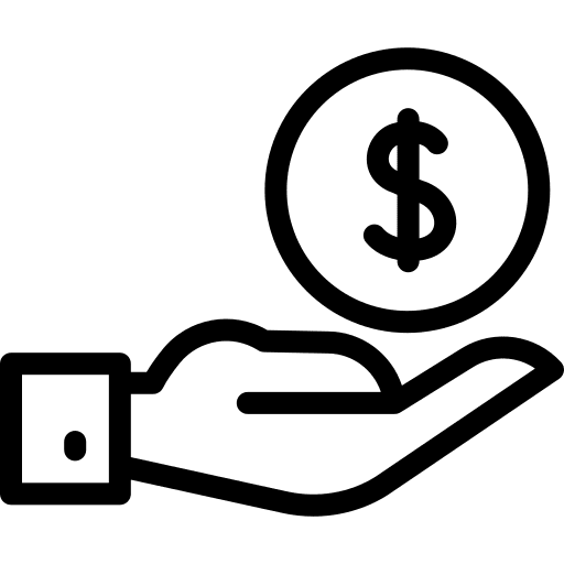 Dollar dollar business and finance hand gesture icon