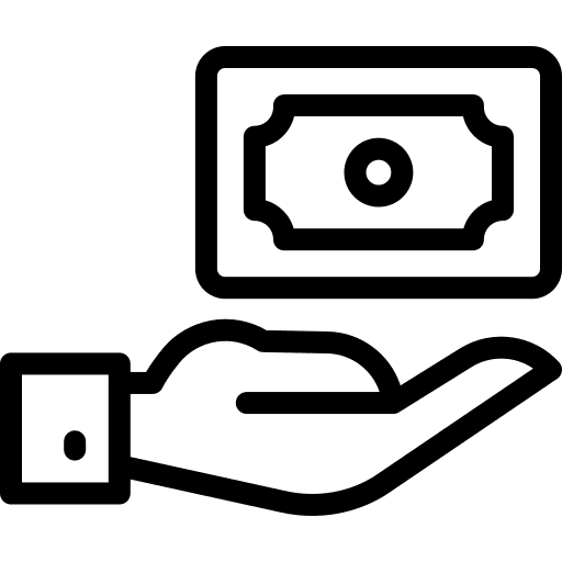 Money compensation fee banking icon