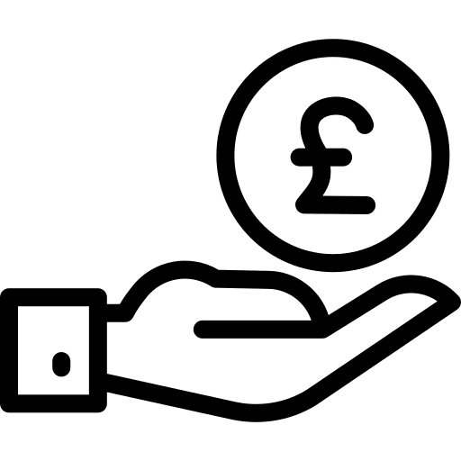 Pound coin pound currency icon