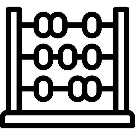 Abacus maths childhood education icon