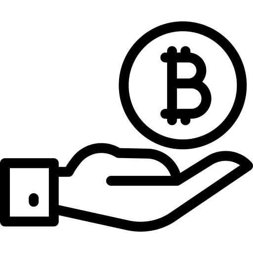 Bitcoin payroll payment business and finance icon