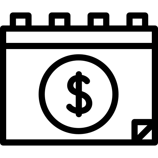 Calendar salary day payday icon
