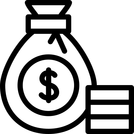 Money bag money business and finance budget icon