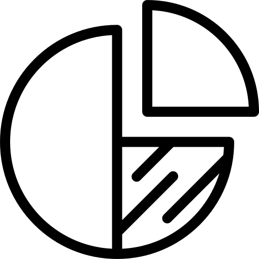 Pie chart statistics marketing graphical icon