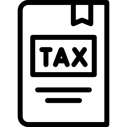 Book business and finance book taxation icon