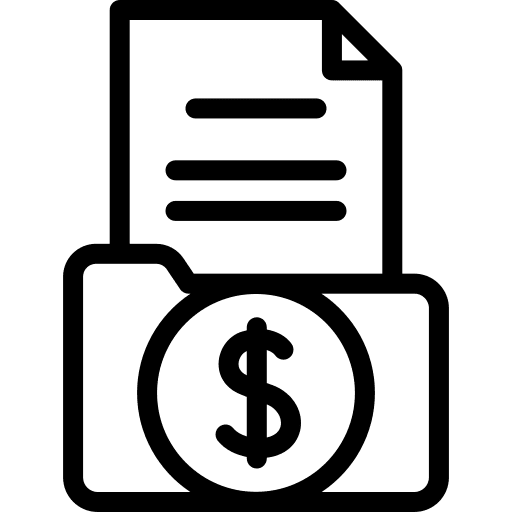 Folder financial archive expenses icon