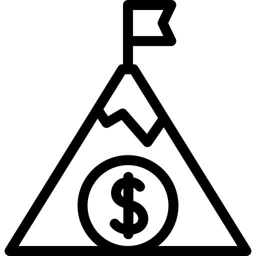 Mountain achievement landscape business icon