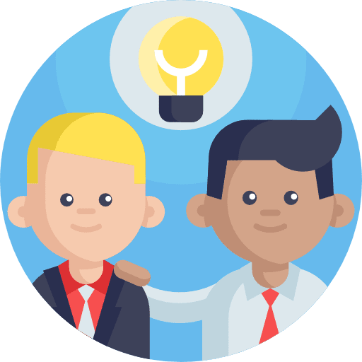 Idea group user bulb icon