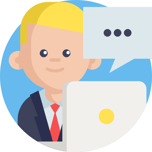 Video conference communications job boss icon Video conference communications job boss icon
