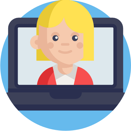 Video conference user communications technology icon Video conference user communications technology icon