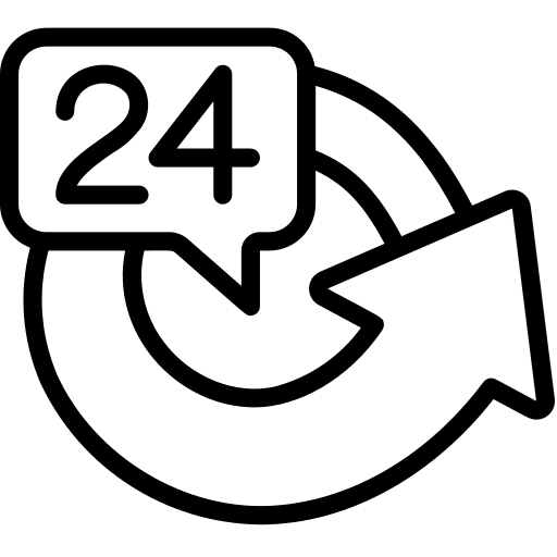 24 hours miscellaneous arrow 24 hours icon