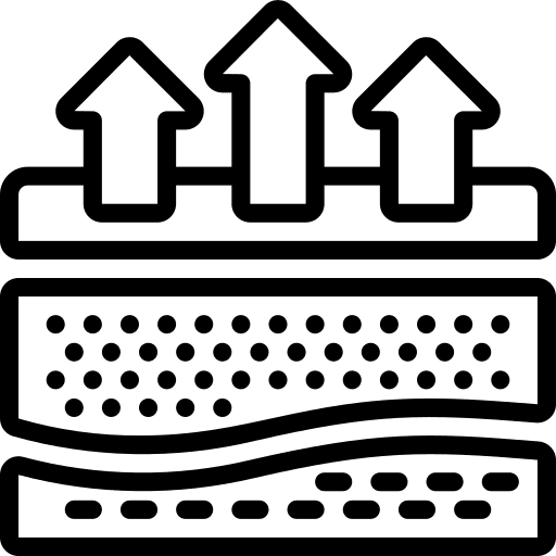 Dermis healthcare and medical dermis lifting icon