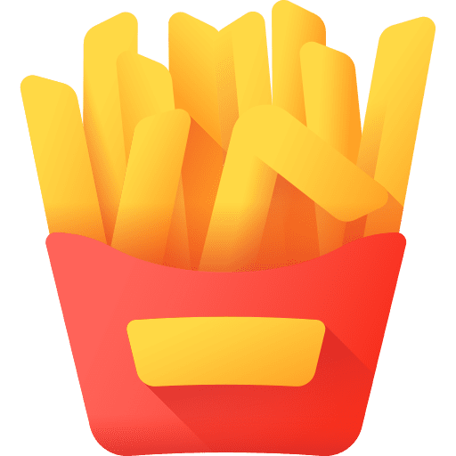 French fries fast food junk food potatoes icon French fries fast food junk food potatoes icon