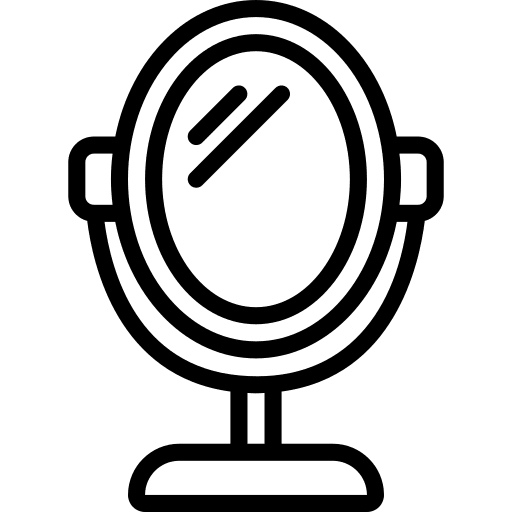 Mirror lipstick beauty mirror icon