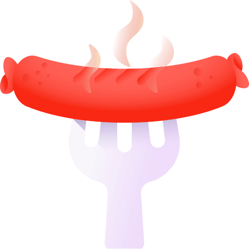 Sausage fork food and restaurant sausage icon Sausage fork food and restaurant sausage icon