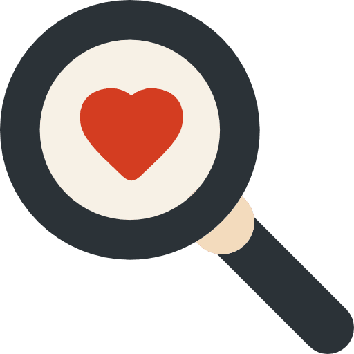 Magnifying glass foursquare check in heart magnifying glass icon Magnifying glass foursquare check in heart magnifying glass icon