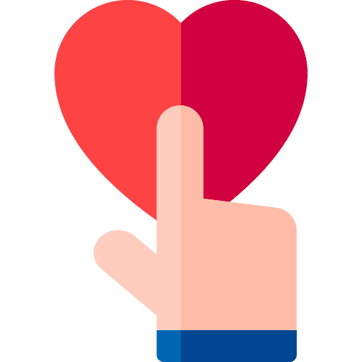 Favorite hand feedback touch icon