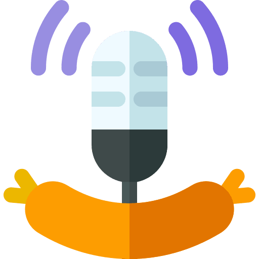 Podcast broadcast radio food icon Podcast broadcast radio food icon