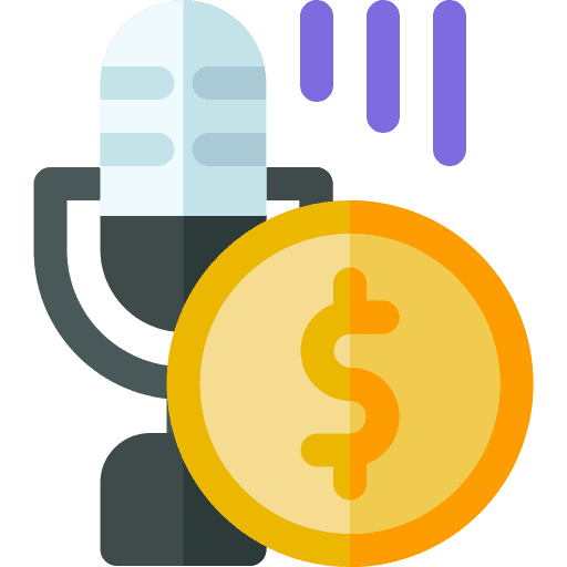 Podcast payment podcast voice recorder icon