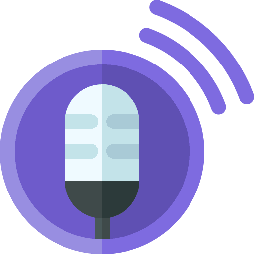 Stream broadcast podcast voice recorder icon