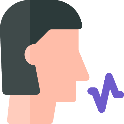 Voice communications black hair voice icon