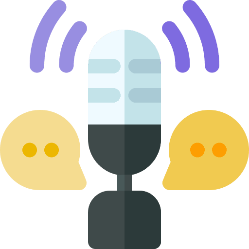 Conversation broadcast voice recorder podcast icon Conversation broadcast voice recorder podcast icon