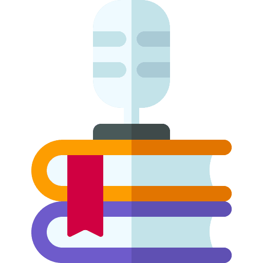 Education radio stack microphone icon Education radio stack microphone icon