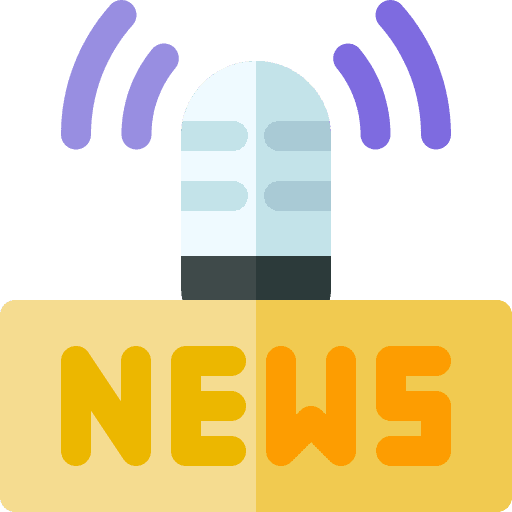 News microphone broadcast voice recorder icon News microphone broadcast voice recorder icon