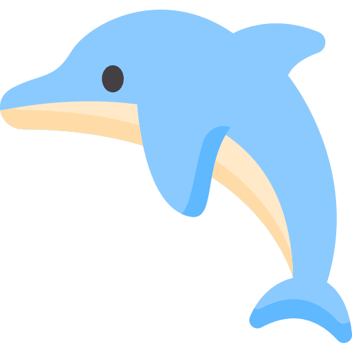 Dolphin animal mammal wild life icon