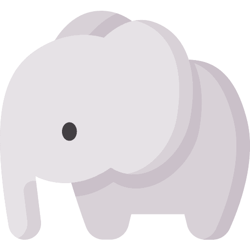 Elephant nature animal zoo icon