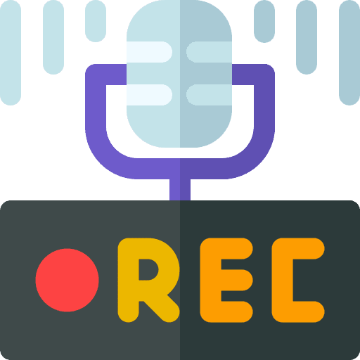 Record podcast communications microphone icon Record podcast communications microphone icon