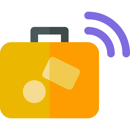 Travel travel podcast baggage icon Travel travel podcast baggage icon