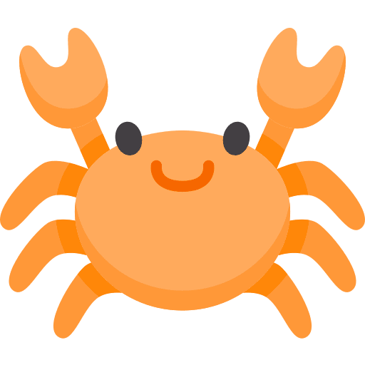 Crab seafood zoo water icon Crab seafood zoo water icon