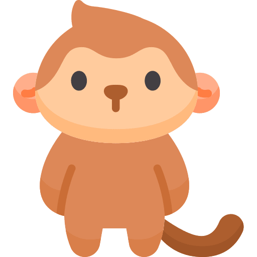 Monkey nature wildlife animals icon Monkey nature wildlife animals icon