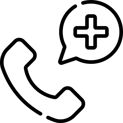Emergency call healthcare and medical appointment hospital icon