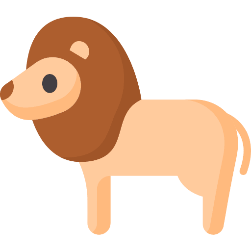 Lion mammal wildlife nature icon Lion mammal wildlife nature icon