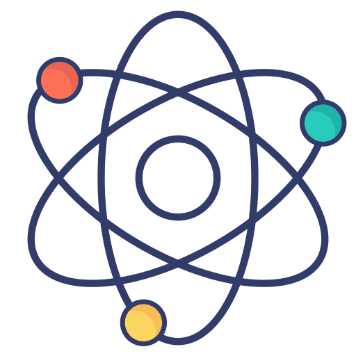 Atom core electron atom icon