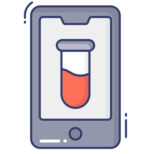 Test tube online education chemical education icon