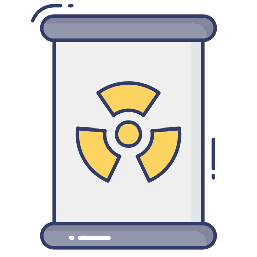 Biochemical pollution biochemical danger icon