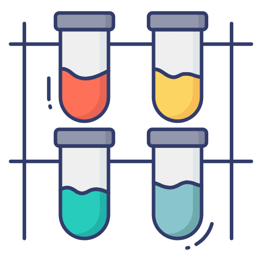 Sample tube test experiment chemical icon