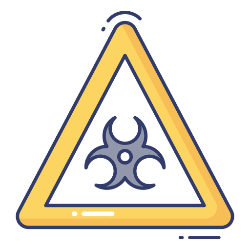 Biochemical pollution biochemical danger icon