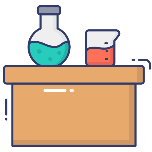 Flask education chemical container icon