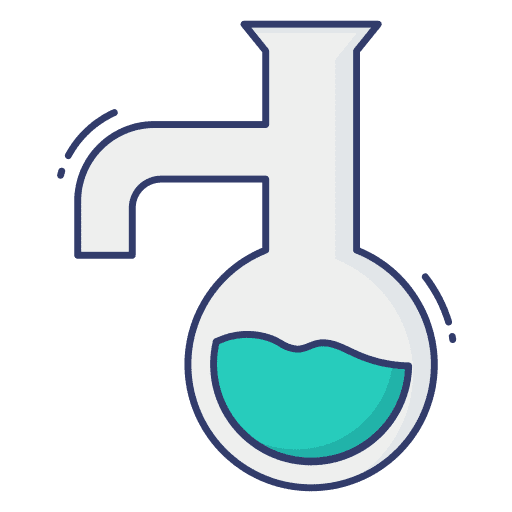 Flask laboratory education experiment icon