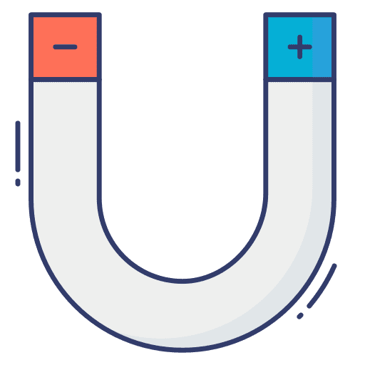 Magnet physics magnet attraction icon