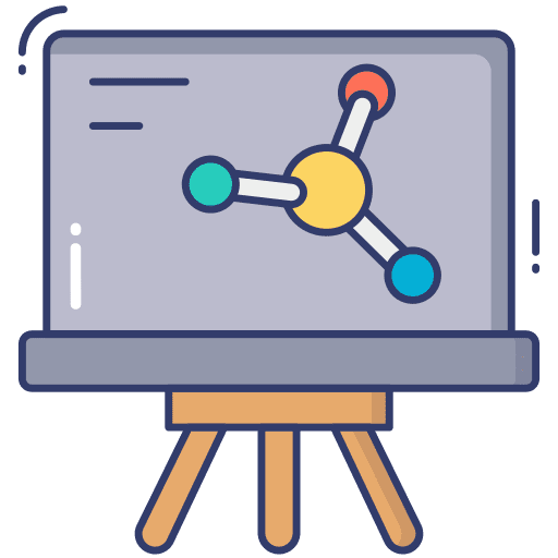 Molecule presentation element chemistry icon