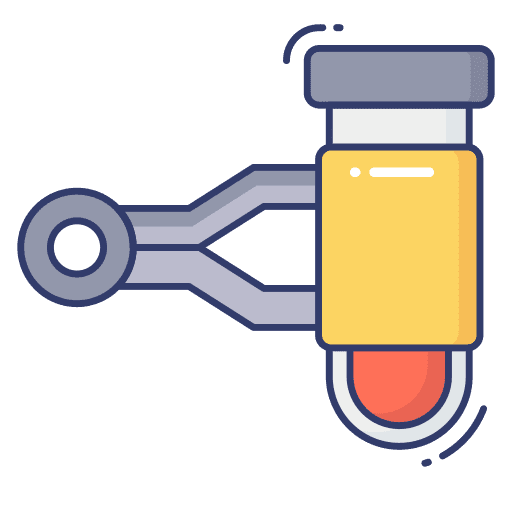 Test tube chemistry education stand icon