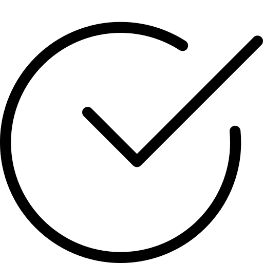 Correction check ready symbol icon